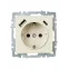 BRITE Розетка с заземлением с защитными шторками 16А с USB A+C 18Вт РЮш11-1-БрКр бежевый