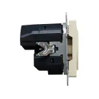 BRITE Розетка с заземлением с защитными шторками 16А с USB A+C 18Вт РЮш11-1-БрКр бежевый