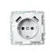 BRITE Розетка с заземлением с защитными шторками 16А с USB A+A 3,1А РЮш10-2-БрА алюминий