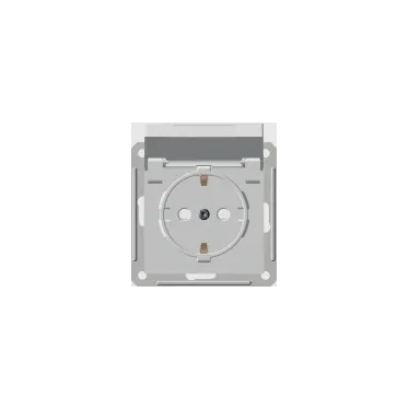 Розетка Wessen59 скрытая с заземлением с крышкой IP44 бежевая в рамку