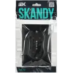 SKANDY Розетка 2-местная с заземлением без защитных шторок 16А в сборе SK-R08Bl черный IEK