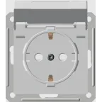 W59 Розетка с крышкой с заземлением в рамку IP44 белая