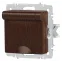 Розетка Intro Accent 6-203-10 2P+E Schuko с крышкой, 16А-250В, IP20, СУ, AL/CU, венге