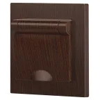 Розетка Intro Accent 6-203-10 2P+E Schuko с крышкой, 16А-250В, IP20, СУ, AL/CU, венге