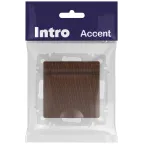 Розетка Intro Accent 6-203-10 2P+E Schuko с крышкой, 16А-250В, IP20, СУ, AL/CU, венге