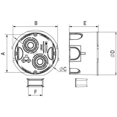 Avanti Подрозеточная коробка для сплошных стен