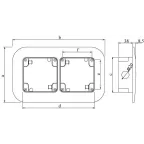Коробка монтажная для скрытой установки на 2 поста