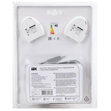 Комплект светодиодной подсветки ''Сделай сам'' (лента LED 2х1,2м LSR-2835WW60-4,8-IP20-12В + драйвер + 2 датчика движения) IEK