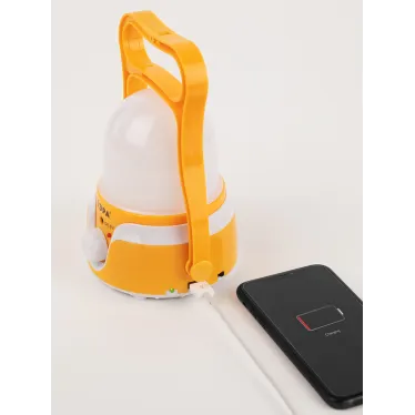 Фонарь кемпинговый светодиодный KA-801 Гном аккумуляторный 4 Вт, 1700мАч 5V, USB, подвес + диммер Элементы питания в комплекте