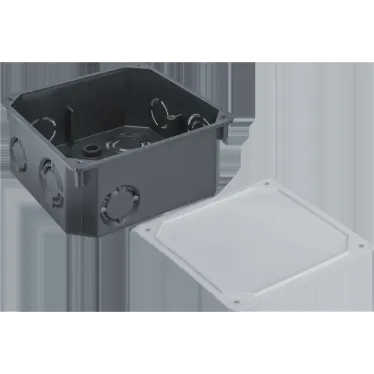 Коробка NSS-DB-SW-100-100-50-BL распаячная скрытого монтажа с крышкой черная 100х100х50