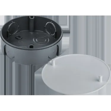 Коробка NSS-DB-SW-93-30-BL распаячная скрытого монтажа для твердых стен с крышкой черная d93х30