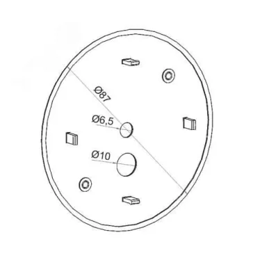 Крышка для коробки потолочной с крюком IP40 D-87мм