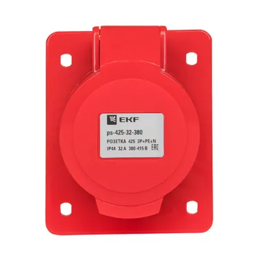 Розетка кабельная 32А 3Р+N+Е IP44 скрытая 380В 425