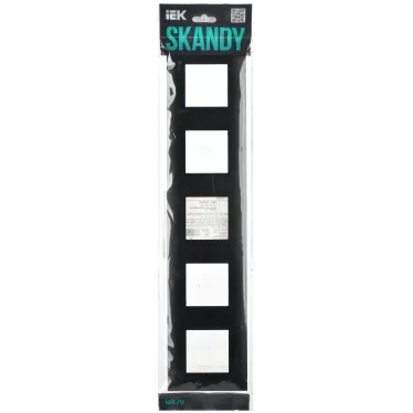 SKANDY Рамка 5-местная SK-F05Bl черный IEK