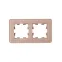 BRITE Рамка 2 поста РУ-2-2-Бр стекло дымчатый RE IEK