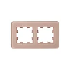 BRITE Рамка 2 поста РУ-2-2-Бр стекло дымчатый RE IEK