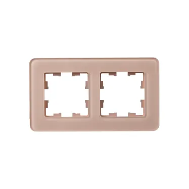 BRITE Рамка 2 поста РУ-2-2-Бр стекло дымчатый RE IEK