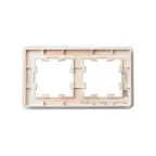 BRITE Рамка 2 поста РУ-2-2-Бр стекло дымчатый RE IEK