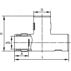 Тройник открывающийся IP40 D-20мм