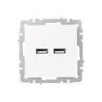 BRITE Розетка USB A+A 5В 3,1А РЮ10-1-БрЖ жемчуг