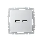 BRITE Розетка USB A+A 3.1А РЮ10-1-БрА алюминий