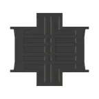 Соединитель для подрозеточной коробки для полых стен, глубиной 45 мм, 2модуля