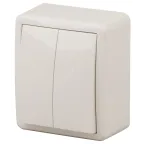                  Выключатель двойной, 10АХ-250В, ОУ, Эра Эксперт, сл.кость,11-1204-02
               