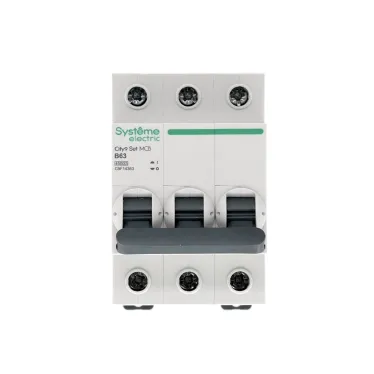 Выключатель автоматический трехполюсный 63А B 4.5kA 400В City9 Set