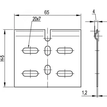 Соединитель регулируемый горизонтальный внутренний Н80