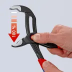Клещи переставные COBRA QUICKSETавные сантехнические с фиксатором быстрая установка 50 мм (2) под ключ 46 мм L-250 мм Cr-V серые обливные рукоятки блистер