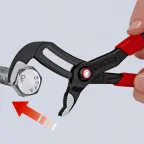 Клещи переставные COBRA QUICKSETавные сантехнические с фиксатором быстрая установка 50 мм (2) под ключ 46 мм L-250 мм Cr-V серые обливные рукоятки блистер