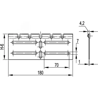 Соединитель регулируемый горизонтальный внешний H50
