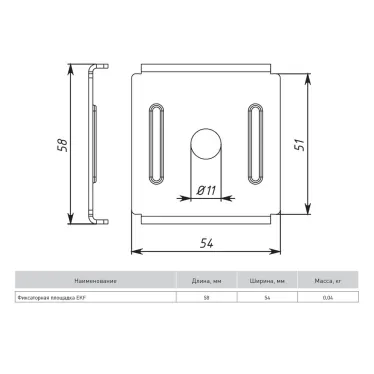 Фиксаторная площадка INOX