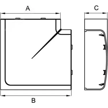 Угол плоский Г-образный 140х50 мм с разделителем IN-Liner FRONT