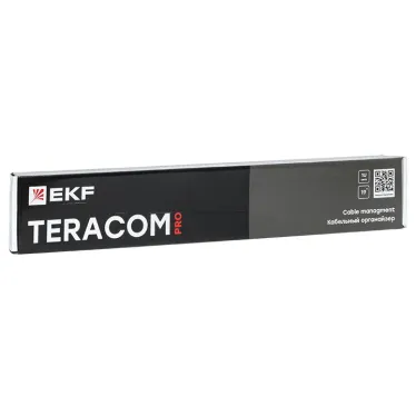 Органайзер кабельный TERACOM PRO 1U 5 колец серый