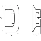 Ввод в стену для кабель-канала 140х50 IN-Liner FRONT