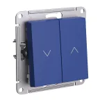 ATLASDESIGN 2-клавишный ВЫКЛЮЧАТЕЛЬ ЖАЛЮЗИ, 10А, мех., АКВАМАРИН