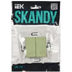 SKANDY Выключатель жалюзи 10А SK-V12G мятный IEK