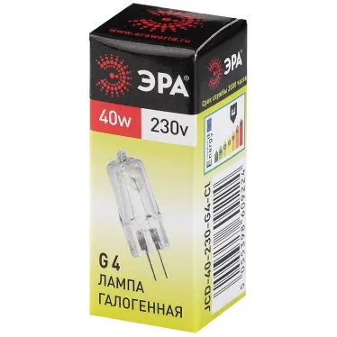 Лампа накаливания галогенная G4-JCD-40W-230V-CL (галоген, капсула, 40Вт, нейтр, G4) (100/1000/35000)