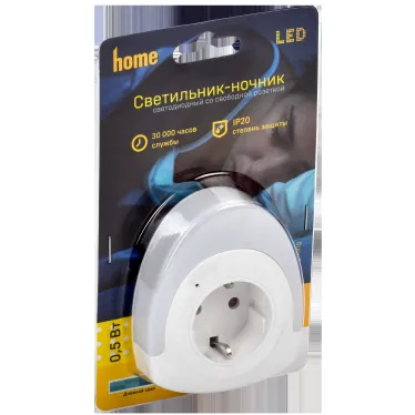 LIGHTING Светильник-ночник светодиодный 002 овал со свободной розеткой 220В IEK