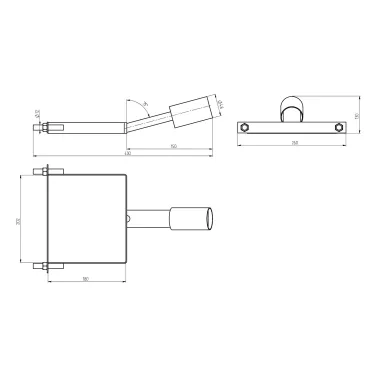 Кронштейн на столб 430*260*130, d 48mm SPP-AC6-0-150-048