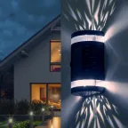 Светильник уличный ERAFS012-11 на солнечной батарее настенный Кружево 2 LED 9*16*15 см