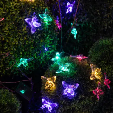 Садовая гирлянда на солнечной батарее Бабочки 20 LED 5,8 метра ERASF22-15 ЭРА