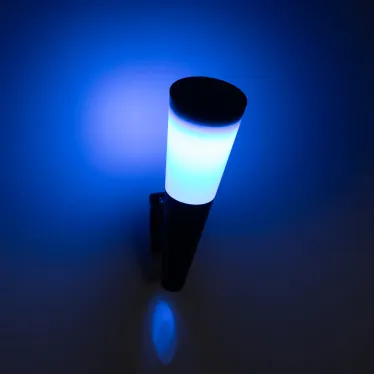 Светильник уличный ERAFS012-09 на солнечной батарее настенный Факел RGB 1 LED