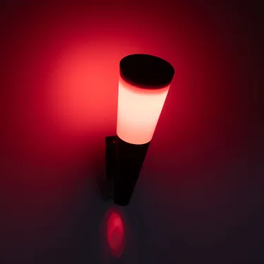 Светильник уличный ERAFS012-09 на солнечной батарее настенный Факел RGB 1 LED