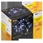 LIGHTING Гирлянда нить 10м 100 светодиодов белый свет IP20 зеленый шнур 1,5м 230В контроллер 8 сцен IEK