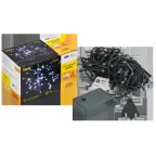 LIGHTING Гирлянда нить 10м 100 светодиодов белый свет IP20 зеленый шнур 1,5м 230В контроллер 8 сцен IEK