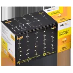 LIGHTING Гирлянда занавес 1,5х1,5м 160 светодиодов теплый белый свет IP20 прозрачный шнур 3м 230В транзит IEK