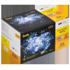 LIGHTING Гирлянда нить 10м 100 светодиодов RGB свет IP44 прозрачный шнур 3м 230В контроллер 8 сцен IEK