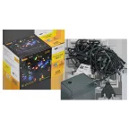 LIGHTING Гирлянда нить 10м 100 светодиодов RGB IP20 зеленый шнур 1,5м 230В контроллер 8 сцен IEK